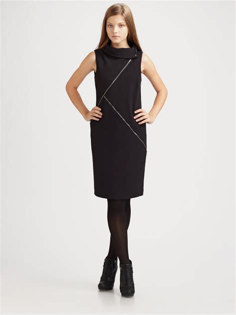 michael kors black asymmetrical knit dress|Michael Kors maxi dress.